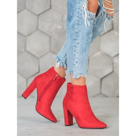 Seastar Botas de camurça com zircônia cúbica vermelho 1