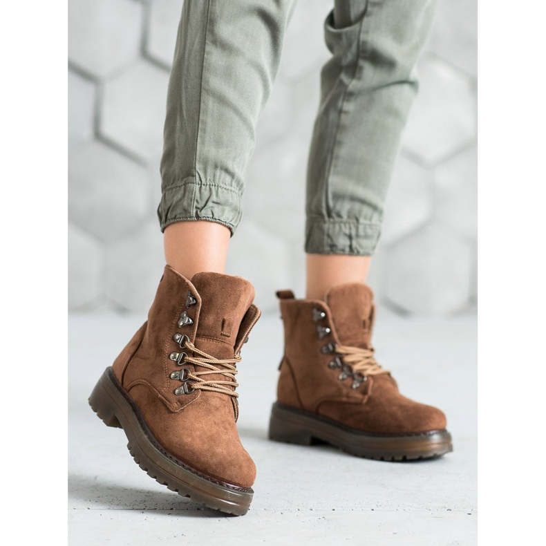 SHELOVET Caçadores de cadarços marrom 2