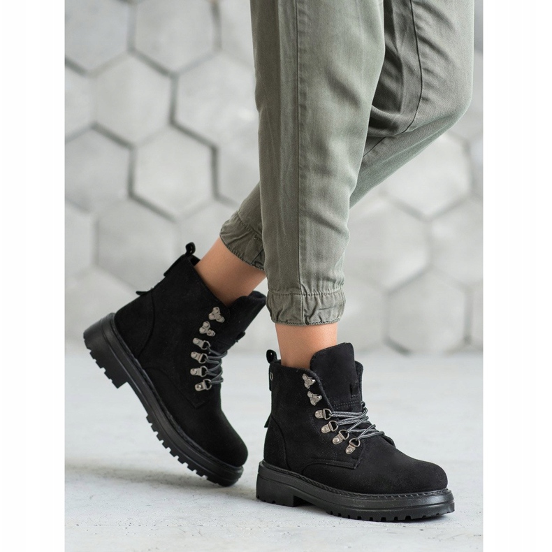 SHELOVET Caçadores de cadarços preto 1