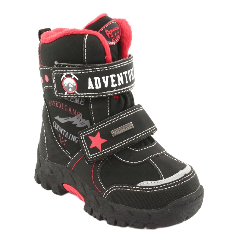 American Club Botas americanas com membrana RL35 preta preto vermelho 1