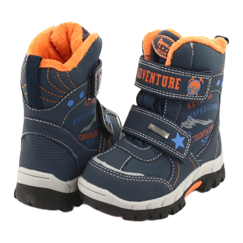 American Club Botas americanas com membrana RL35 azul marinho azul-marinho laranja 3