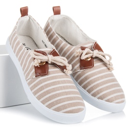 Mckeylor Tênis com nervuras marrom 1