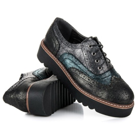 Kylie Brogues amarrados preto 2