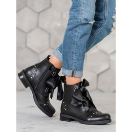 Bestelle Botas amarradas com fita preto 1