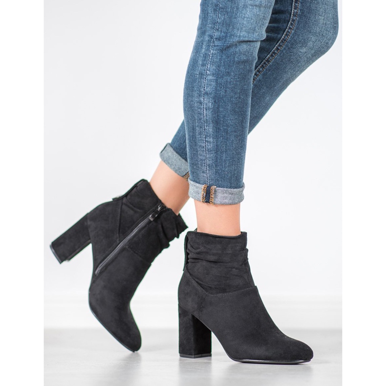 SHELOVET Botas clássicas de salto alto preto 1