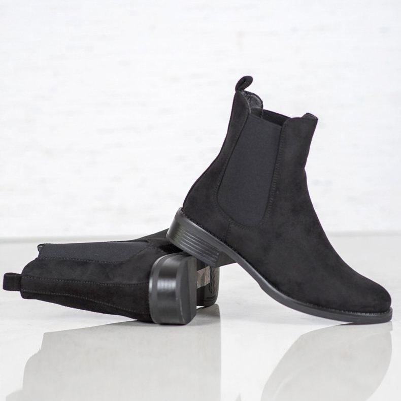 SDS Botas de camurça chelsea preto 2