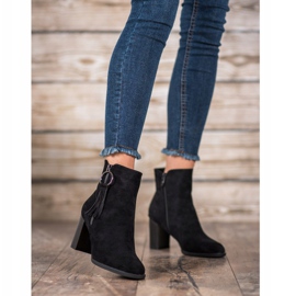 Filippo Botas de camurça elegantes preto 2