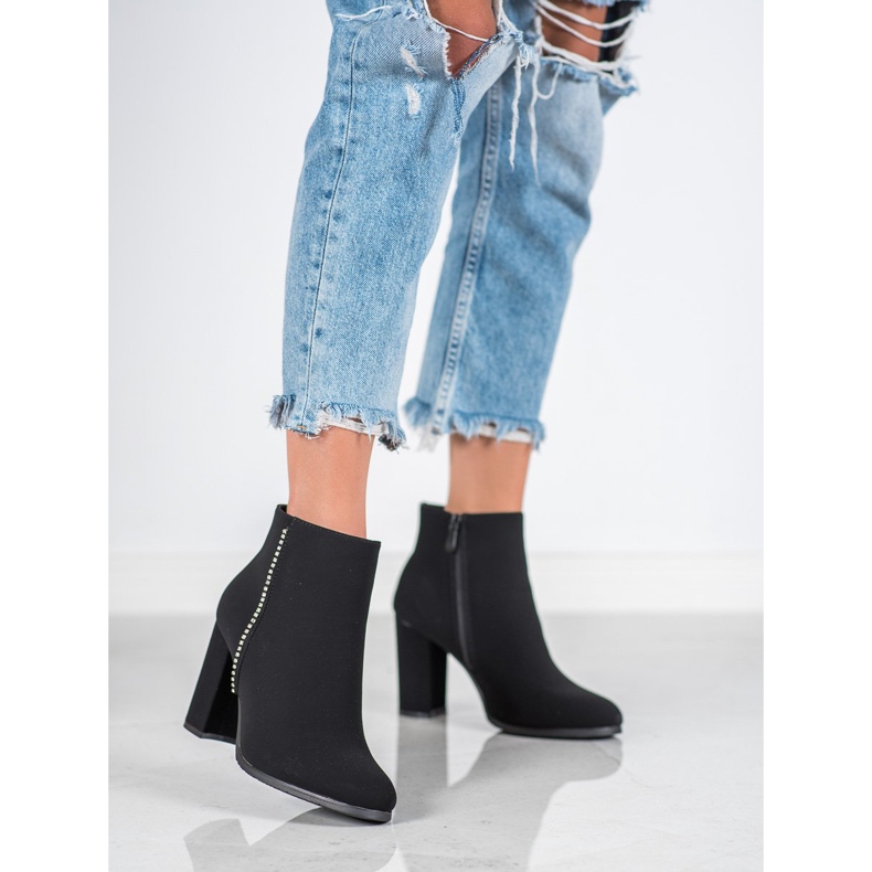 Seastar Botas Mate Com Zircônia Cúbica preto 2 Seastar Botas Mate Com Zircônia Cúbica preto 2