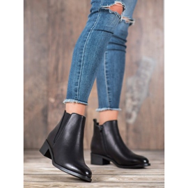 Ideal Shoes Botas clássicas com elástico preto 1