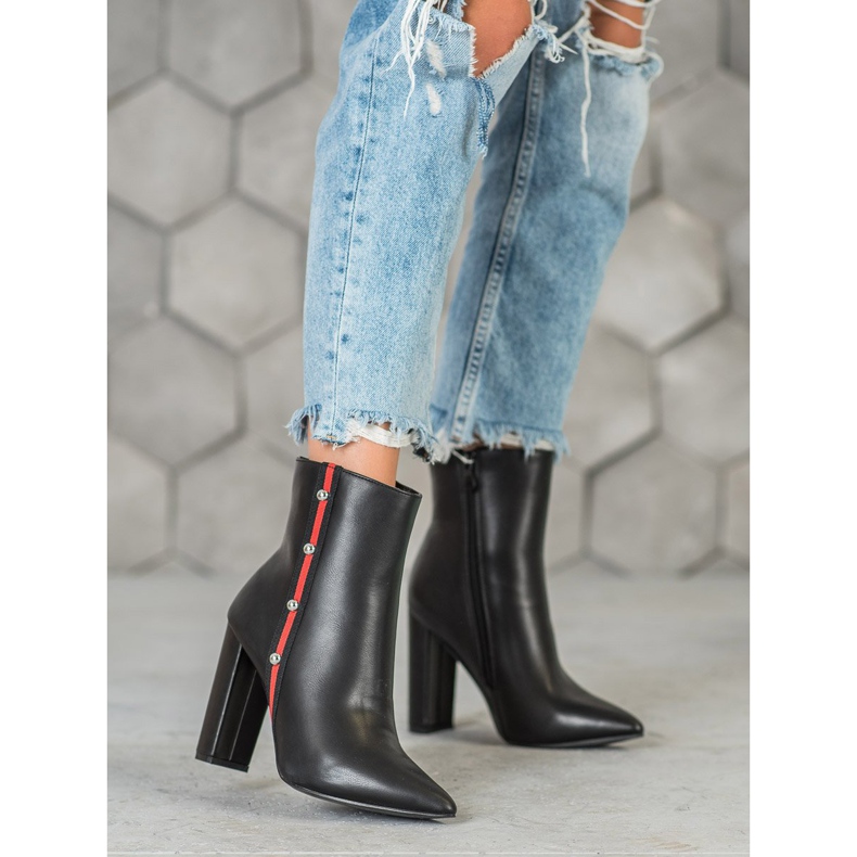 Seastar Botas de cano altas com cinto decorativo preto 2