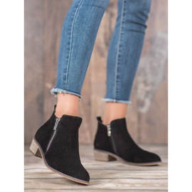 Goodin Botas de couro com zíper preto 1