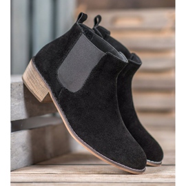 Goodin Botas de couro Chelsea preto 1
