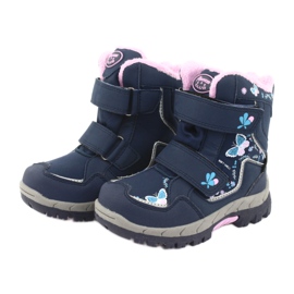 Botas American Club com borboletas azul marinho membrana HL28 azul-marinho rosa 3