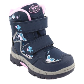 Botas American Club com borboletas azul marinho membrana HL28 azul-marinho rosa 1