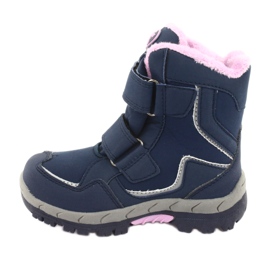Botas American Club com borboletas azul marinho membrana HL28 azul-marinho rosa 2