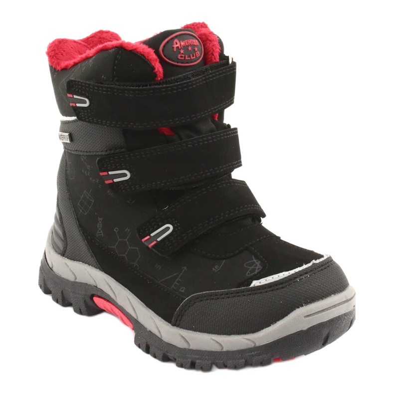 Botas softshell Black American Club HL20 com membrana preto vermelho 1