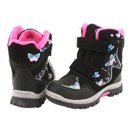 Botas American Club com borboletas pretas de membrana HL27 preto azul rosa 4