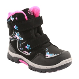 Botas American Club com borboletas pretas de membrana HL27 preto azul rosa 1
