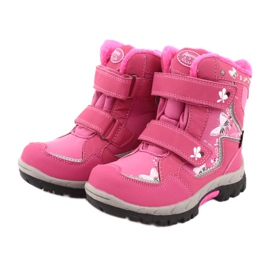 Botas American Club com borboletas rosa membrana HL27 branco preto 3