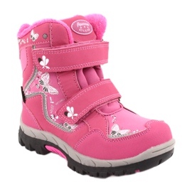 Botas American Club com borboletas rosa membrana HL27 branco preto 1