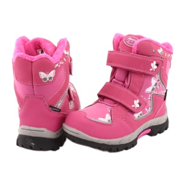 Botas American Club com borboletas rosa membrana HL27 branco preto 4