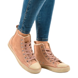 Tênis com isolamento rosa T-040 preto 1