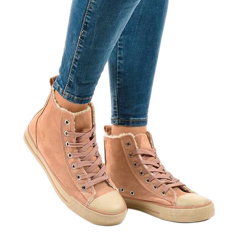 Tênis com isolamento rosa T-040 preto 1