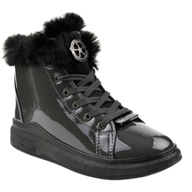 Tênis lacado cinza quente TL135-7 1