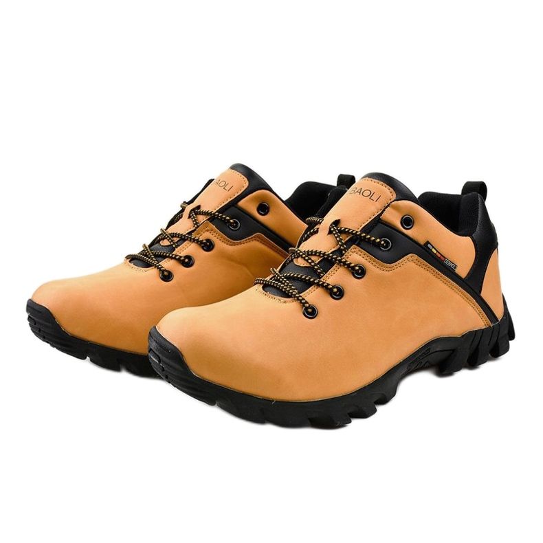 Sapatos de trekking amarelos 2019B marrom preto 1