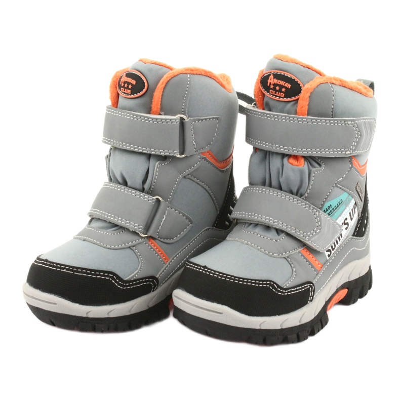 Botas American Club com membrana RL34 cinza preto laranja 3