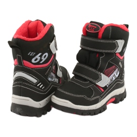 Botas American Club com membrana RL34 preta preto vermelho 4