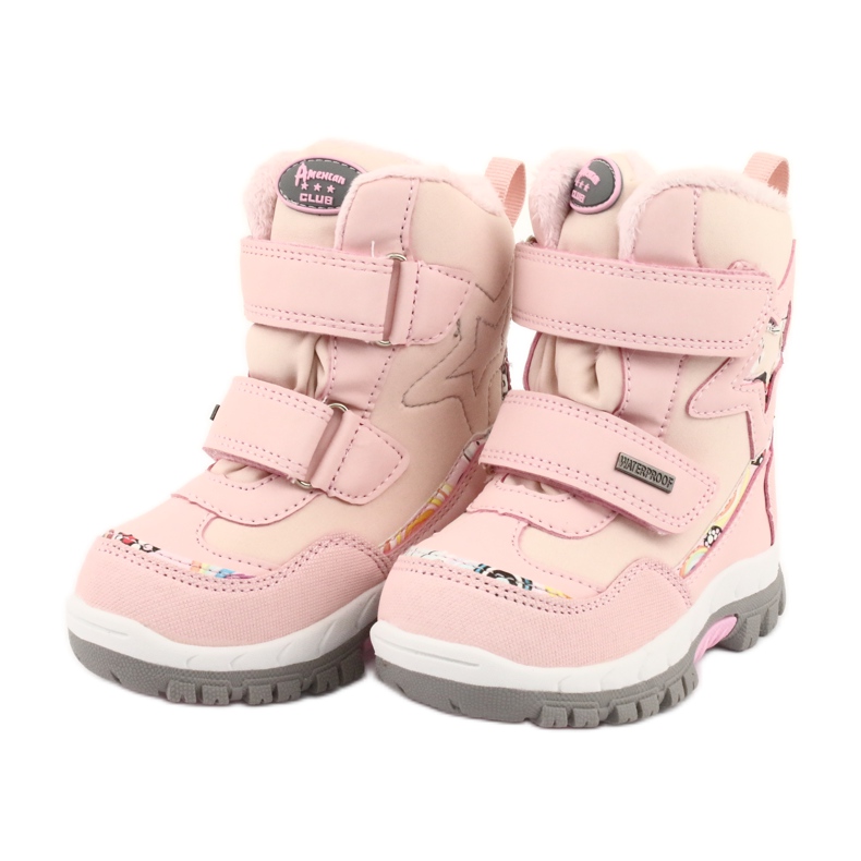 Botas American Club com membrana estrela rosa RL37 3