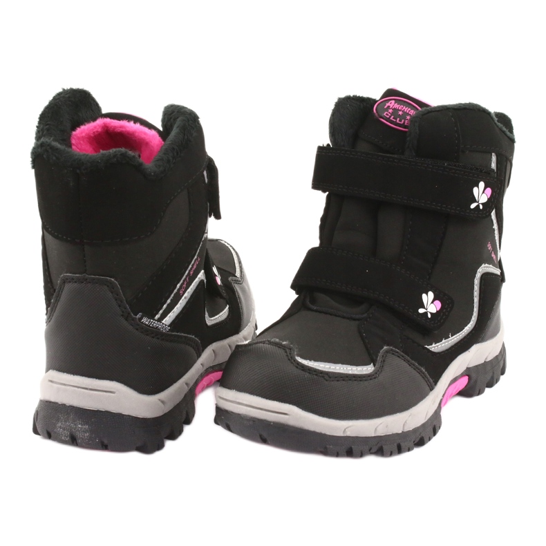 American Club Botas de membrana americanas HL26 preto rosa cinza 4