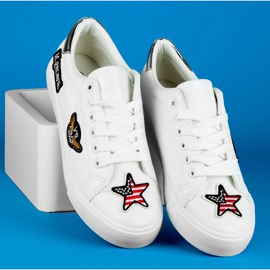 Seastar Tênis do exército com remendos branco 2