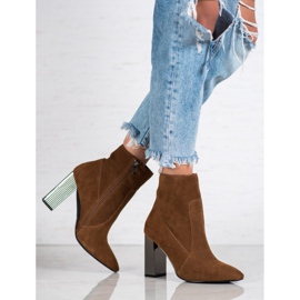 Goodin Botas de couro sexy marrom 2