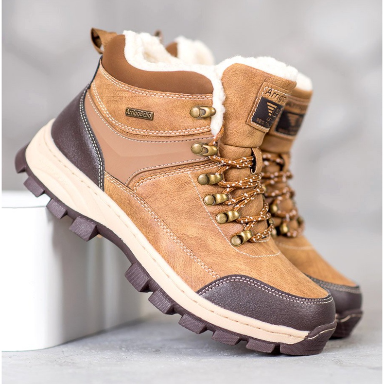 Arrigo Bello Botas de inverno amarradas marrom 1