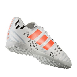Chuteira Adidas Nemeziz Messi 17.4 TF Jr S77207 branco 1