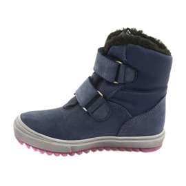 Botas com membrana Mazurek 1352 azul marinho rosa 2