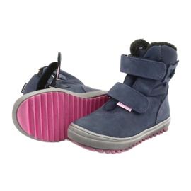 Botas com membrana Mazurek 1352 azul marinho rosa 5