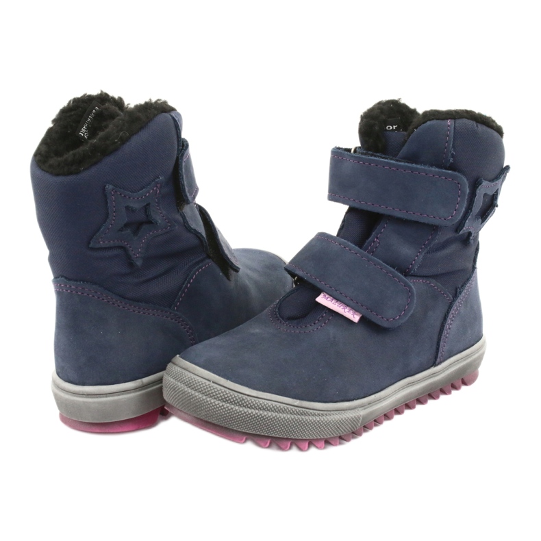 Botas com membrana Mazurek 1353 azul marinho rosa 3