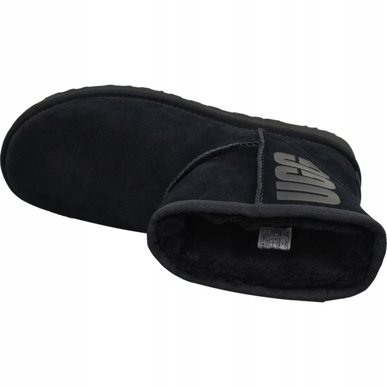 Logotipo de borracha mini Ugg Classic W 1108231-BLK preto 2