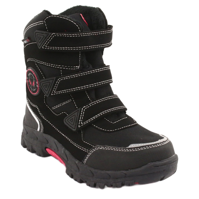 American Club Botas pretas com membrana americana HL23 preto vermelho 1 American Club Botas pretas com membrana americana HL23 preto vermelho 1