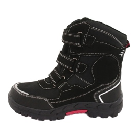 American Club Botas pretas com membrana americana HL23 preto vermelho 2