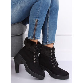 Botas pretas com cordões B0-217 pretas preto 1