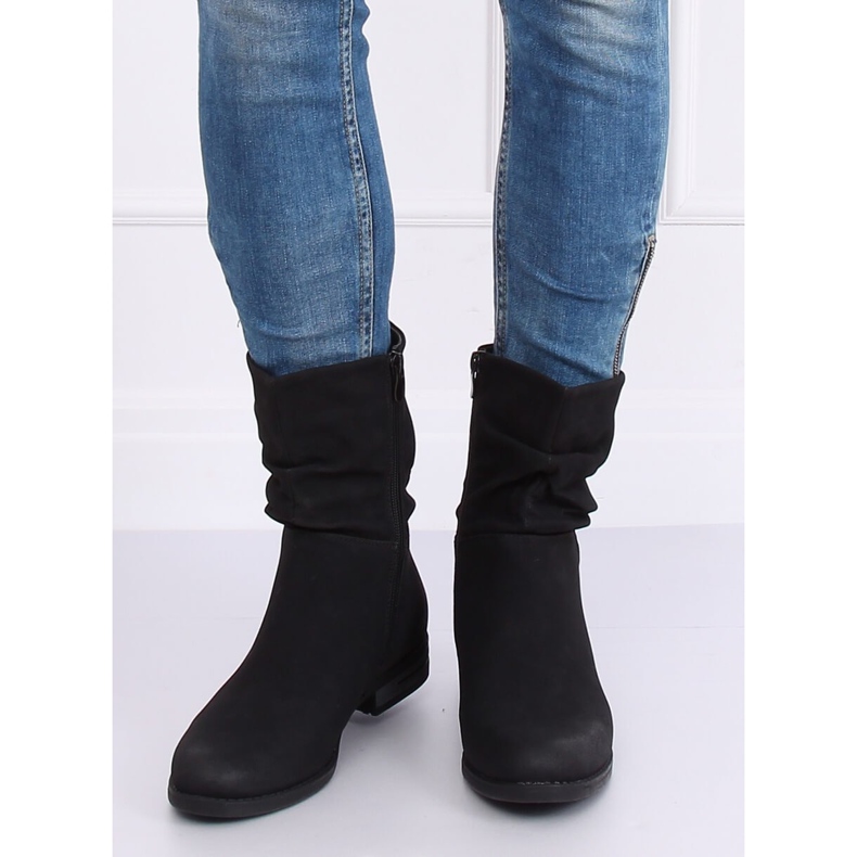 Botas pretas rasas femininas pretas 5139 pretas preto 1