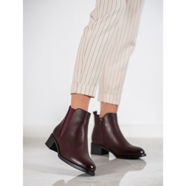 Ideal Shoes Botas clássicas com elástico vermelho 2