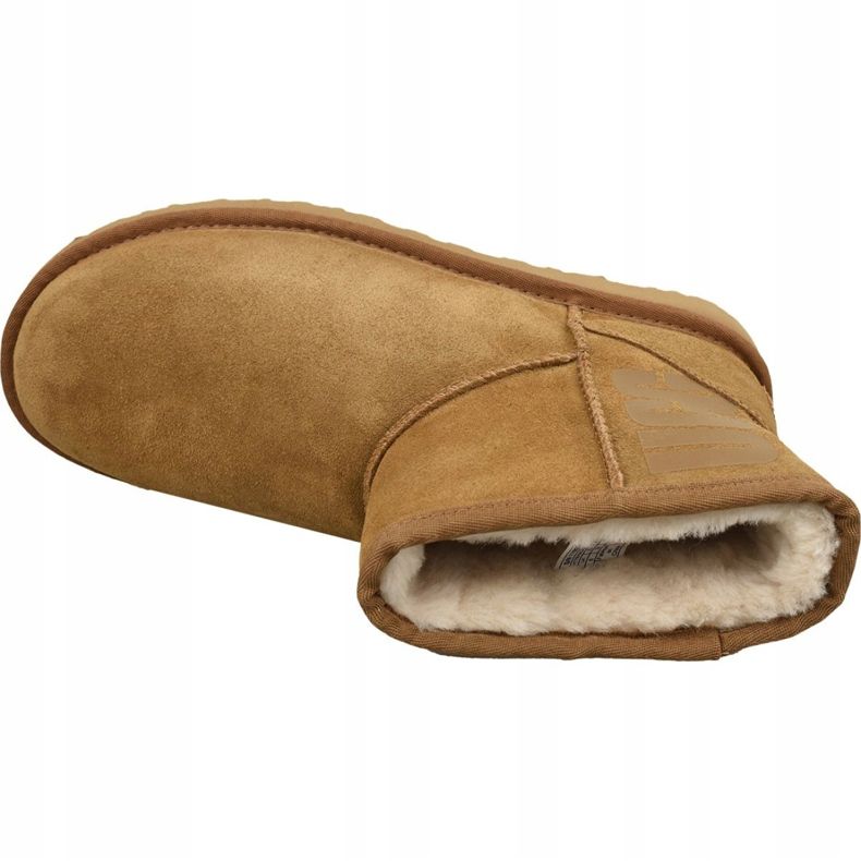 Sapatos Ugg Classic Mini Ugg Rubber Logo W 1108231-CHE castanho 2