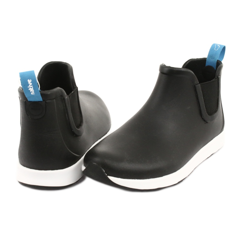 Native Ap Rain Jiffy Black Shell White Jiffy Rubber branco preto 4