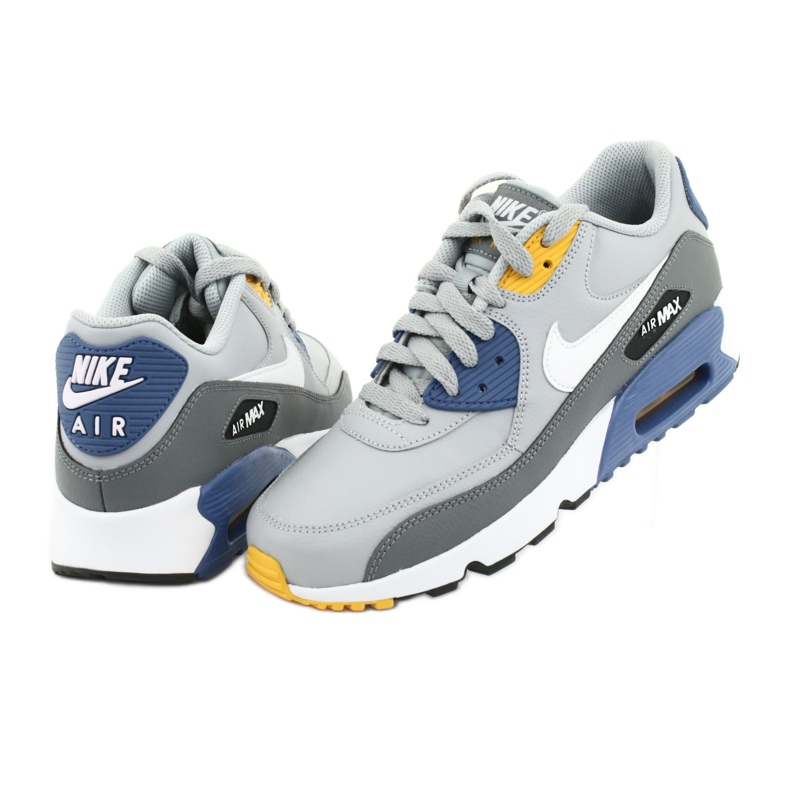 Nike Air Max 90 litros Gs Jr 833412-026 branco azul cinza 4