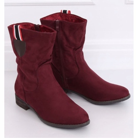 Botas rasas femininas, bordô 99-110 vermelhas vermelho 1